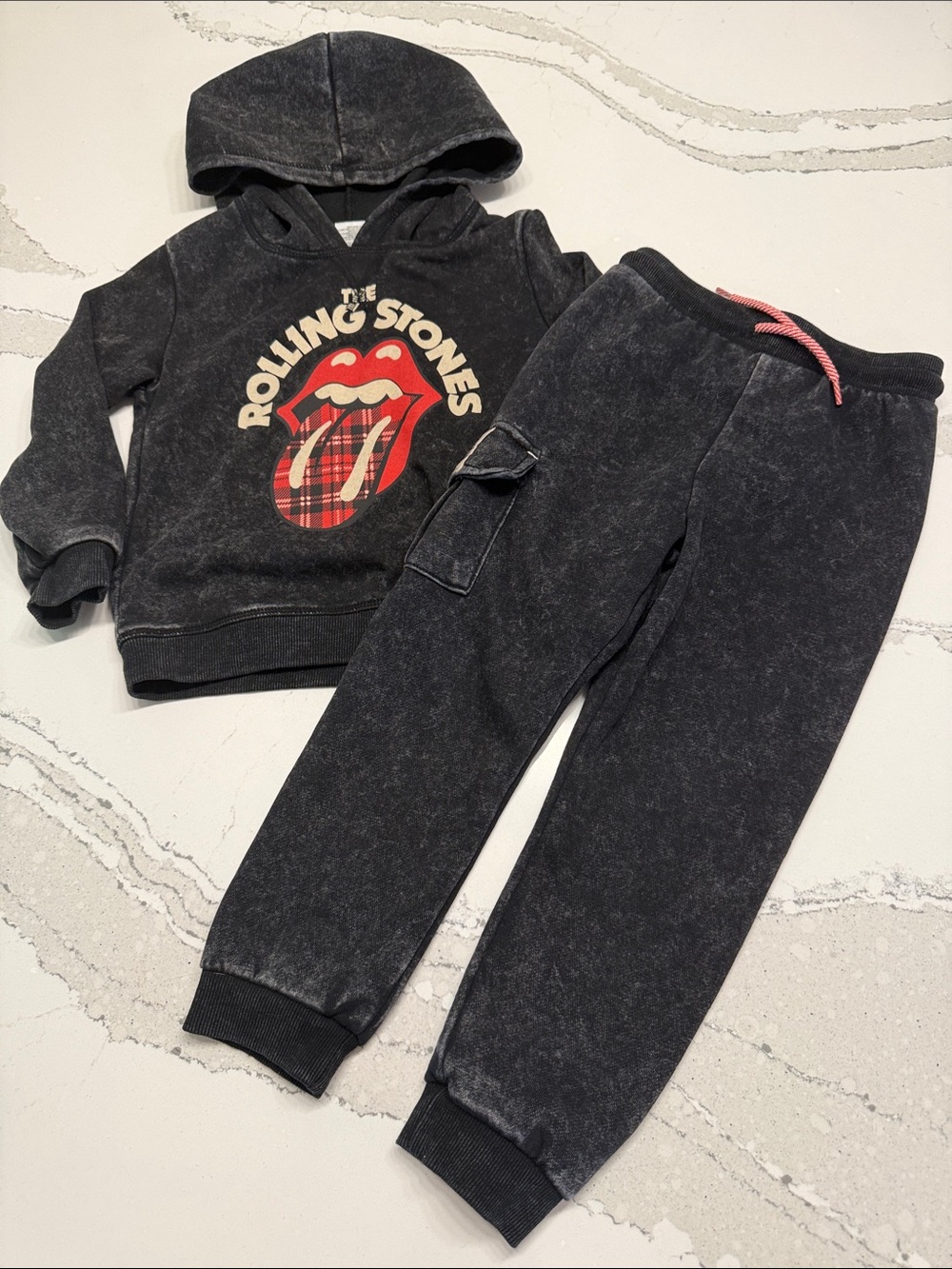 Rolling Stones Toddler Boy Hoodie and Joggers Set, Size 4T